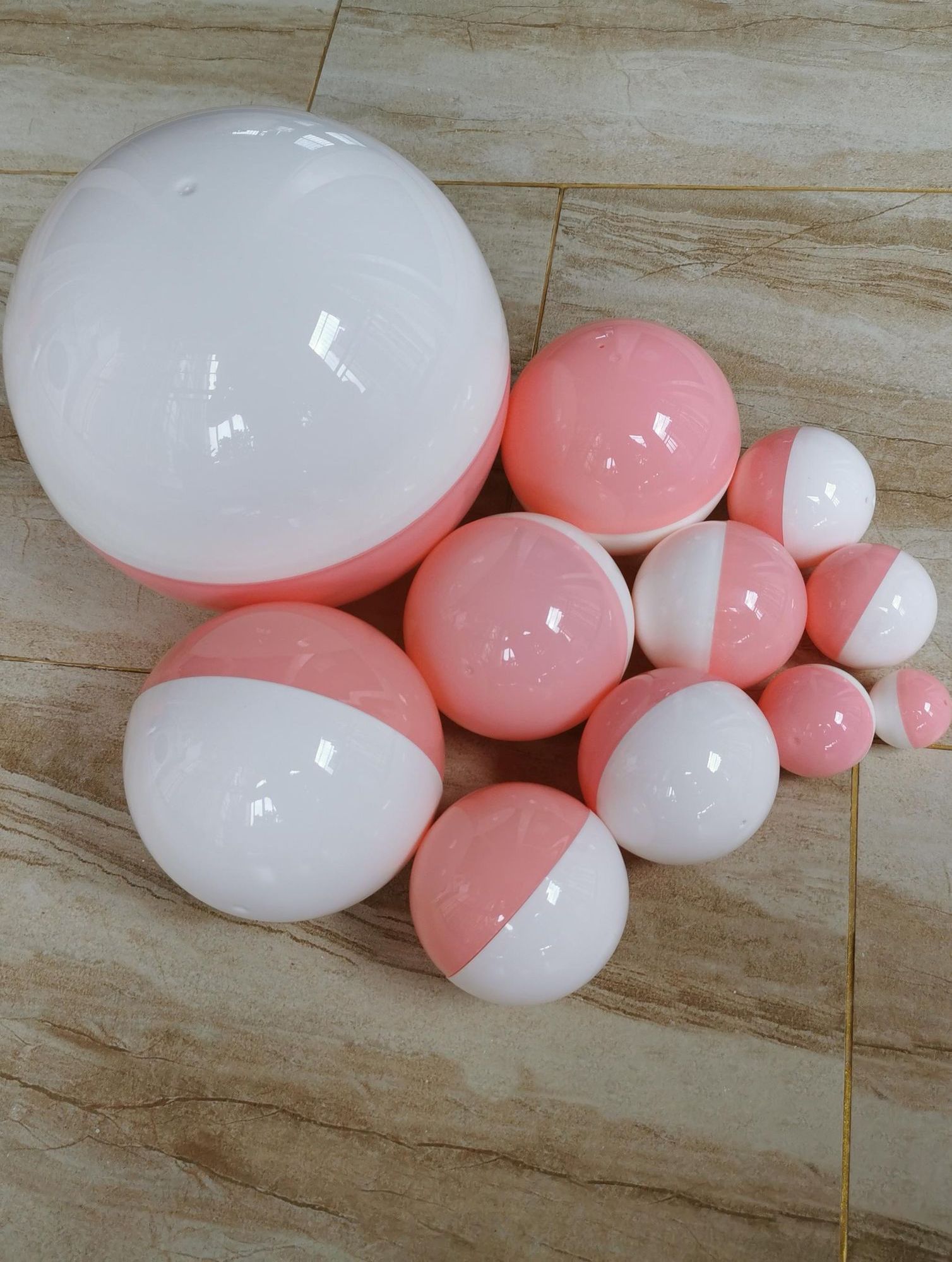 불투명 반투명 뽑기 캡슐 45mm 추첨볼 파스텔톤 5cm 마카롱 혼합 무작위 - 상세 이미지 3