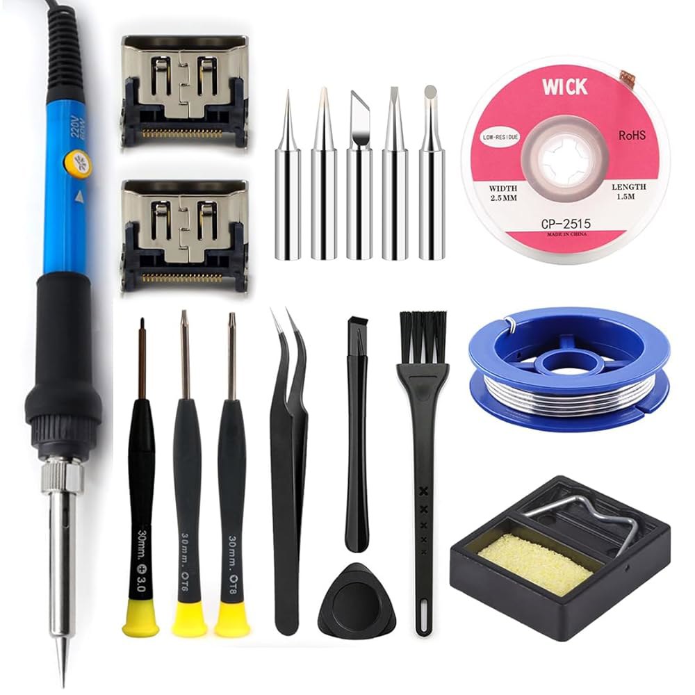 MYPUQIAO PS5 HDMI Port Repair Soldering for Iron Station, 5 Sony Set Screwdrivers, & Tweezers Tool - 상품 이미지