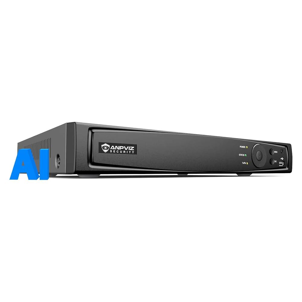 AI 12MP 8CH POE NVR x - 8채널 최대 스마트 레코더 네트워크 파워 카메라 지원, 미포함) 오버 (12MP/8MP/6MP/5MP/4MP/3MP/1080P) 비디오 - 상품 이미지