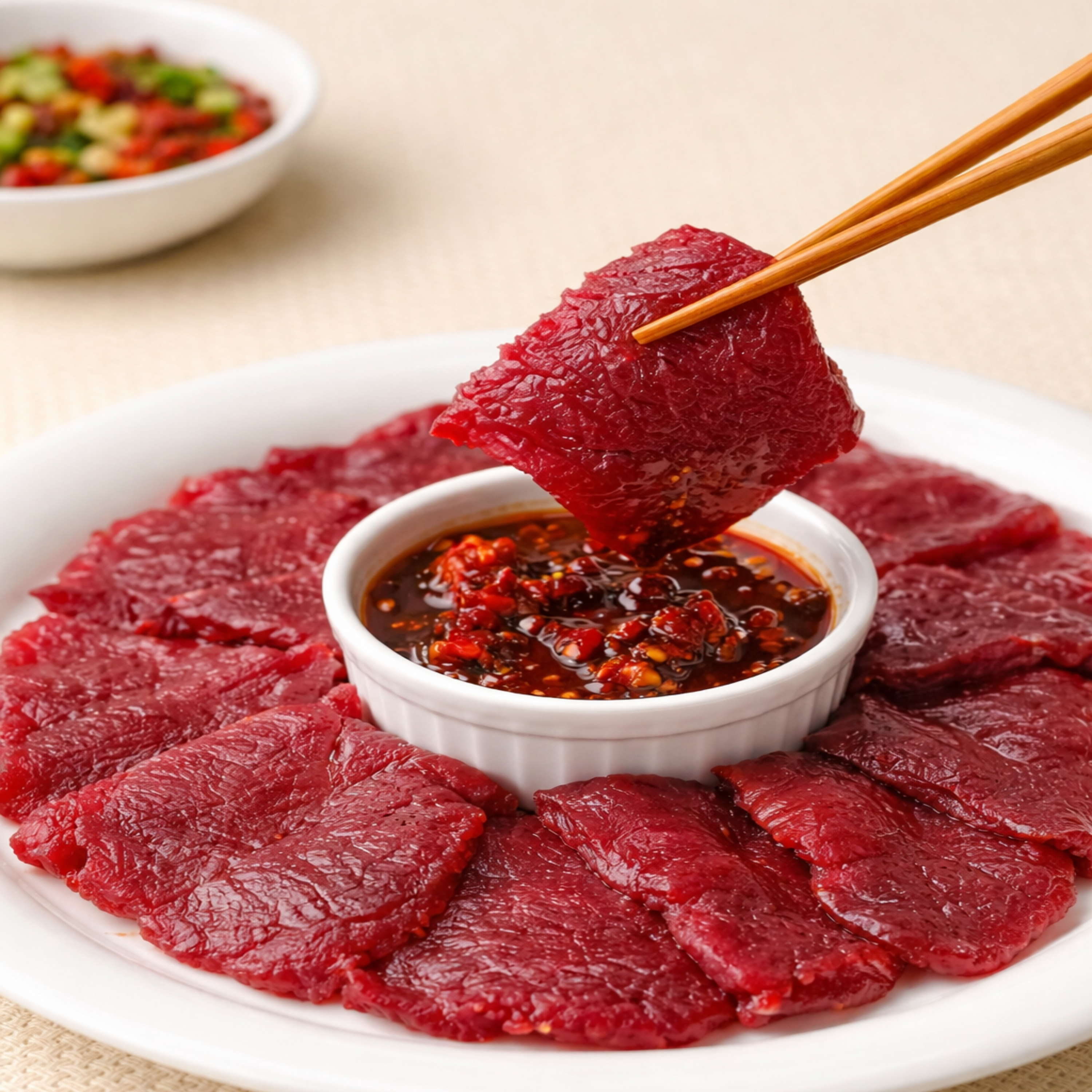 이음한우 대구 뭉티기 택배 당일도축 생고기 육사시미 냉장배송 소고기 150g 300g - 상품 이미지