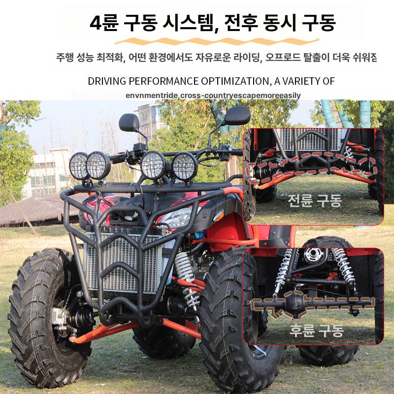 성인용 사륜구동 오프로드 ATV 모든지형 산악용 자동 변속 200 샤프트 1입 1출 12인치 - 상세 이미지 3
