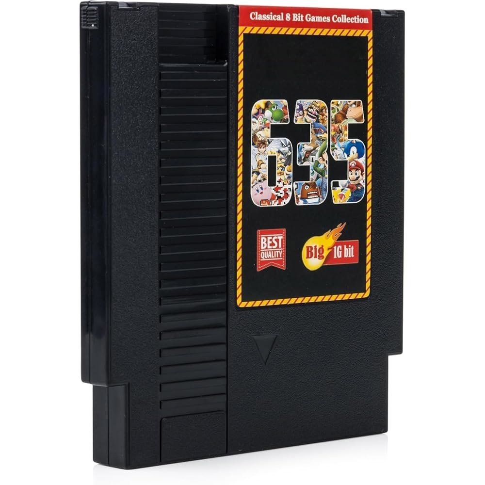 635 in 1 Cartridge Multicart NES Console Classic Black - Retro Collection compatible Game Games with - 상품 이미지