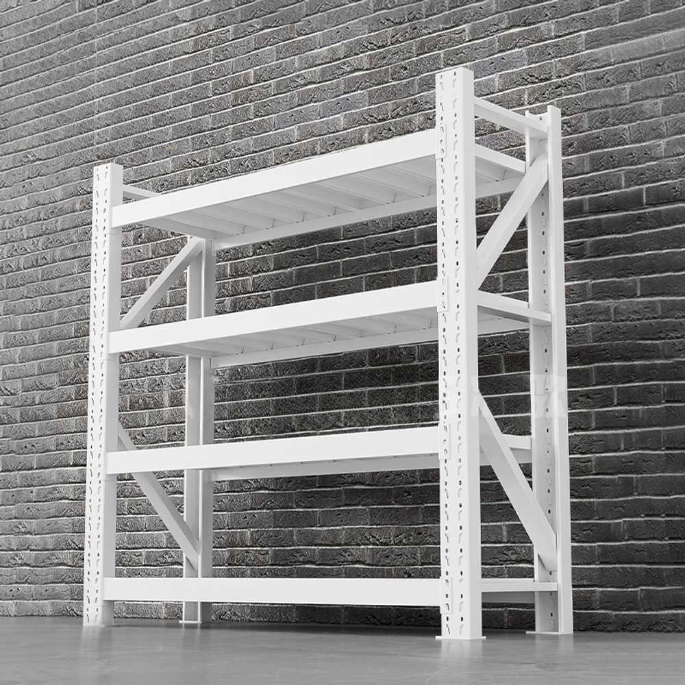 산업용 앵글 철재선반 창고 철제 진열대 렉 무볼트 길이 100cm 너비 40cm 블루 - 상품 이미지