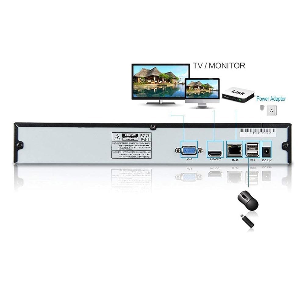 4MP/5MP 네트워크 비디오 레코더 2K (내장 슈퍼 원격 실시간 P2P Wi-Fi CCTV NVR 제어 없음) 감시 HD 8CH 5MP - 상세 이미지 2