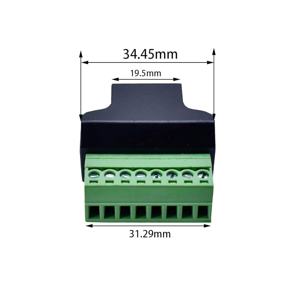 Teansic RJ45 암 - 8핀 어댑터용 터미널 Cat7 Cat6 커넥터, 커넥터 Cat5 네트워크 8P8C 터미널, 4개 스크류 CCTV 이더넷 나사 DVR - 상세 이미지 2