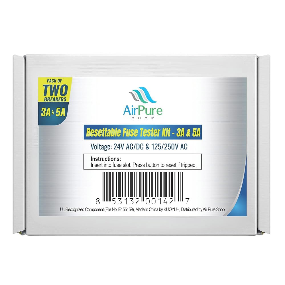 HVAC 시스템용 퓨즈 테스터, 3A 및 5A 리셋 가능 차단기, UL 정격 24V AC/DC 125/250V AC, 회로 차단기 진단 도구 - 상세 이미지 2