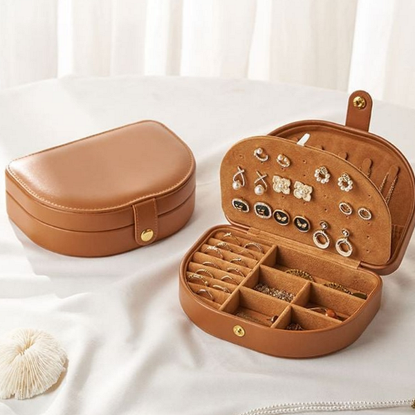 다용도 가죽 보석함 휴대용 보석함 쥬얼리함 액세서리함 여행용 반지