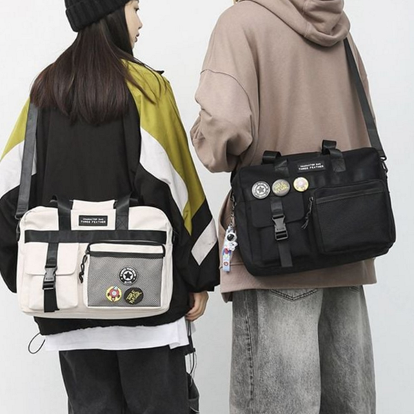 대학생 남성 메신저 백 여행용 학생 메신저 백 캔버스 직장인