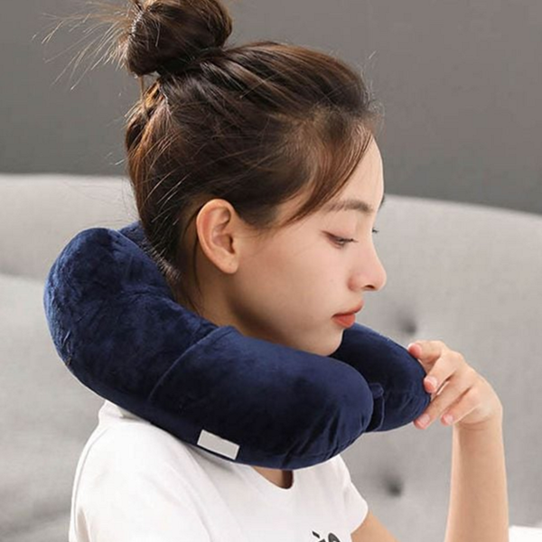 기내용 여행용 목베개 인체공학 메모리 폼 목베개 휴대용 푹신한