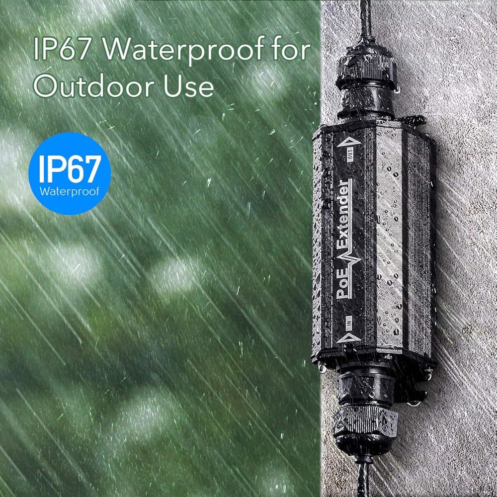 Cudy POE15 기가비트 실외 IP67 방수 af, 1 부스터, 데이지 체인, 리피터, PoE+ 채널 벽걸이, PoE 준수 금속 앰프, 하우징 IEEE 802.3 익스텐더, - 상세 이미지 3