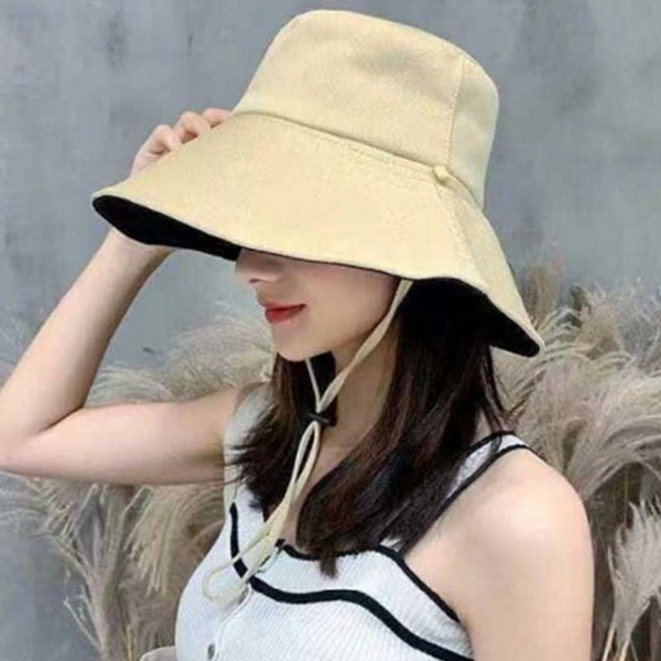 와이드 여성 벙거지 모자 양면 여자 벙거지 모자 여름 휴가 - 상품 이미지