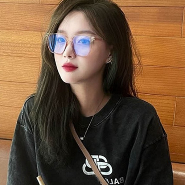 경량 패션 안경테 오버핏 투명 안경테 블루라이트 차단 뿔테 데 - 상품 이미지
