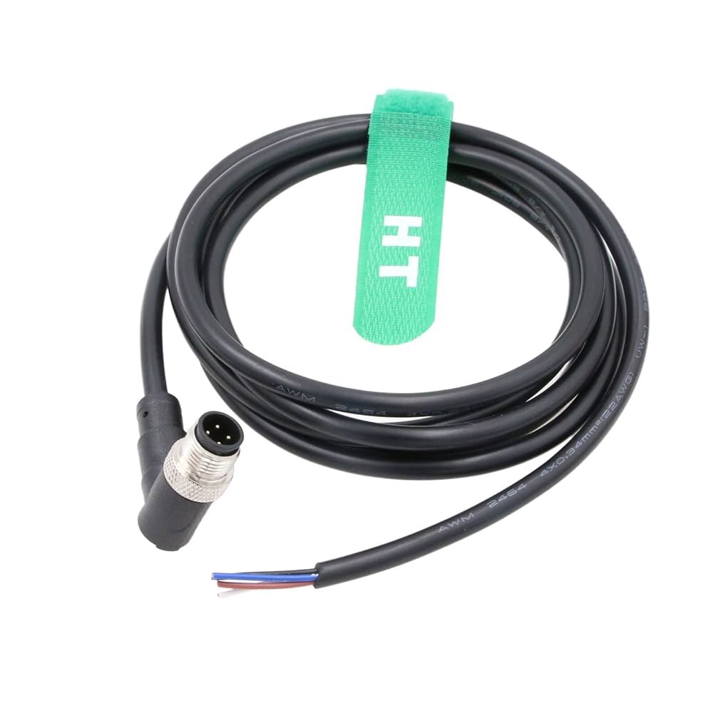 HangTon 산업용 M12 A 코드 전원 센서 8m 케이블, 장치 데이터용 Profibus 수 자동화 4핀 IO 액추에이터 네트워크 링크 오픈 와이어 카메라 - 상품 이미지