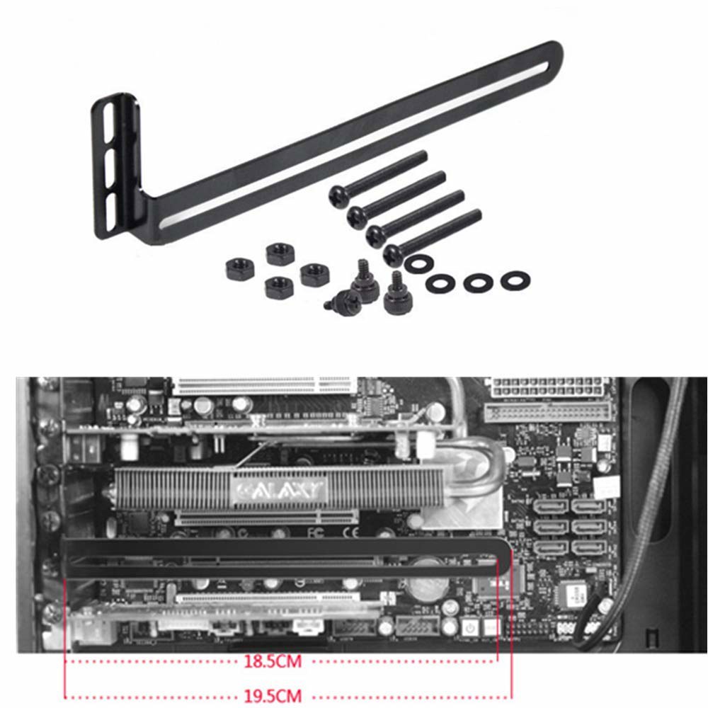 시유신이 PCI 슬롯 팬 브래킷, 비디오 카드 홀더, 맞춤형 데스크톱 PC 게임용 GPU VGA RTX 수직 냉각 랙 마운트 홀더는 80mm 90mm 120mm 140mm 팬을 - 상품 이미지