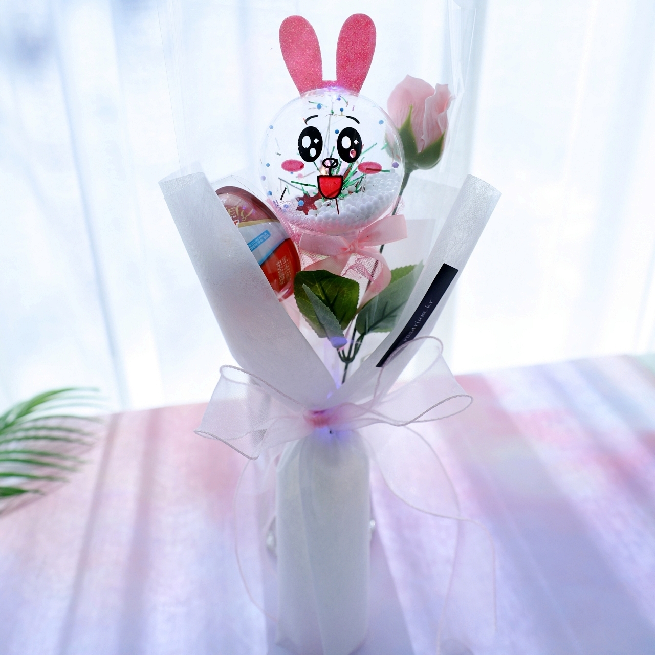 LED 꽃한송이 킨더조이 꽃다발 장미 졸업식 학예회 발표회 연주회 - 상세 이미지 2
