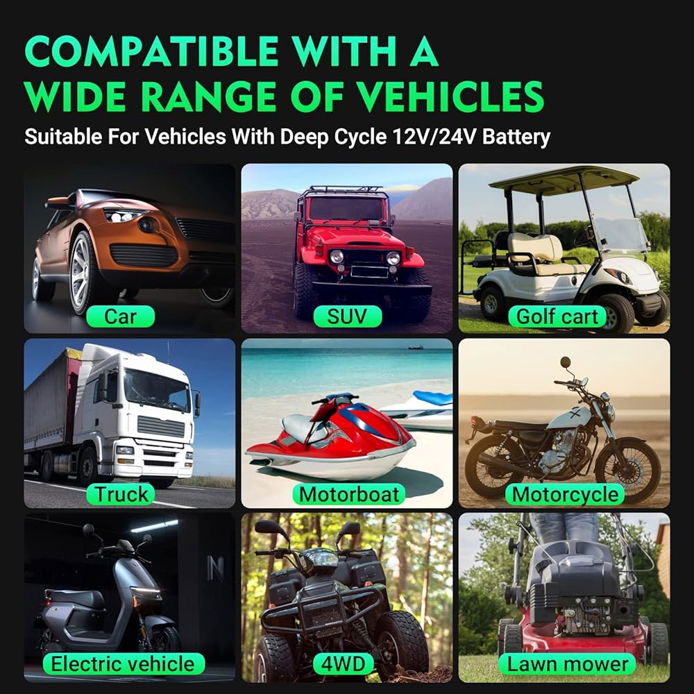HTRC 35암페어 스마트 충전기, 자동차 배터리 트릭 12V35A / 24V18A, 14.6V 29.2V, 리튬, LiFePO4, 납산 AGM 젤 SLA..배터리 휴대용 유지보수 - 상세 이미지 3