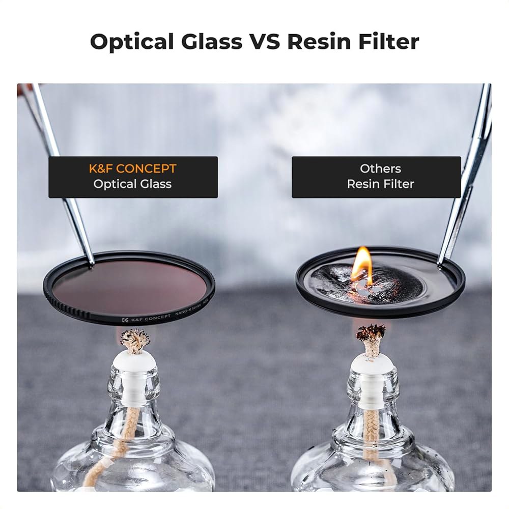 K&F 컨셉 67mm UV / CPL ND 렌즈 필터 키트 (3피스)-18 다층 코팅, + 편광 중성 밀도 (ND4) 카메라 렌즈용 클리닝 천 파우치 (K-시리즈) 37mm - 상세 이미지 3