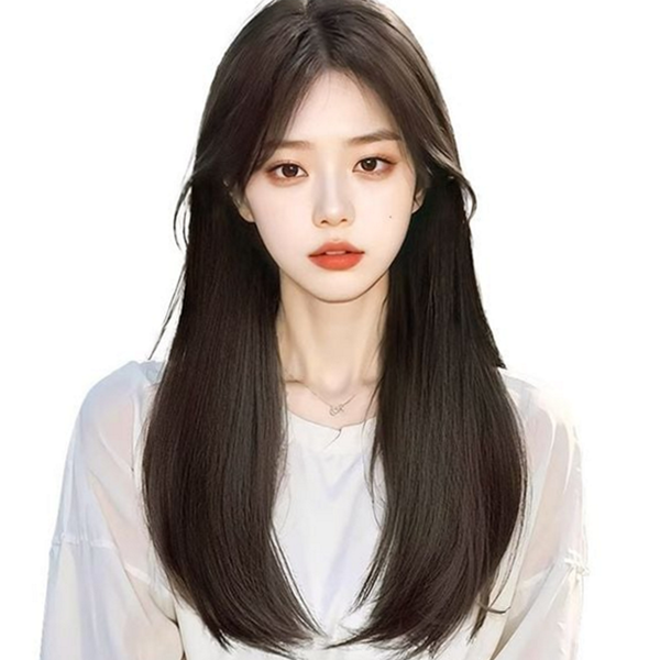 볼륨 여성 똑딱이 가발 자연 여자 정수리 가발 부분 인모 - 상품 이미지