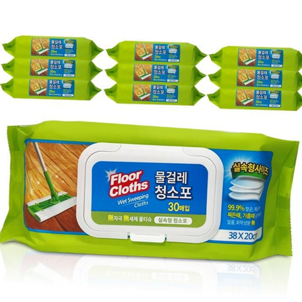 일회용 물걸레 청소포 무세제 대형 청소포 다용도 간편 바닥 - 상품 이미지