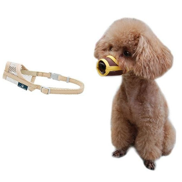 부드러운 소형견 입마개 짖음방지 강아지 물림 방지 메쉬 산책 - 상세 이미지 2