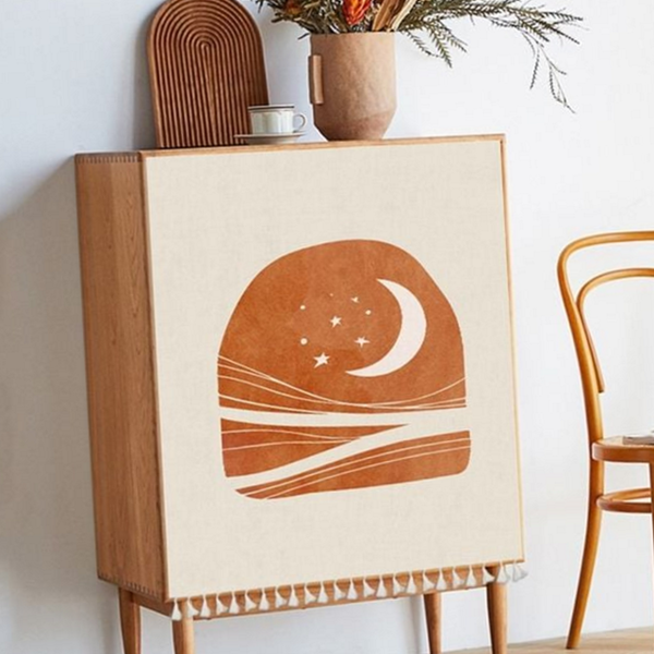 붙이는 패브릭 가리개 북유럽 책장 가리개 가림천 미니 커튼