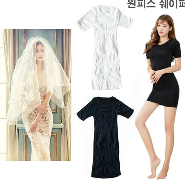 바디쉐이퍼 여성 보정 속옷 올인원 이너웨어 보정 원피스 여자 반팔 - 상세 이미지 2