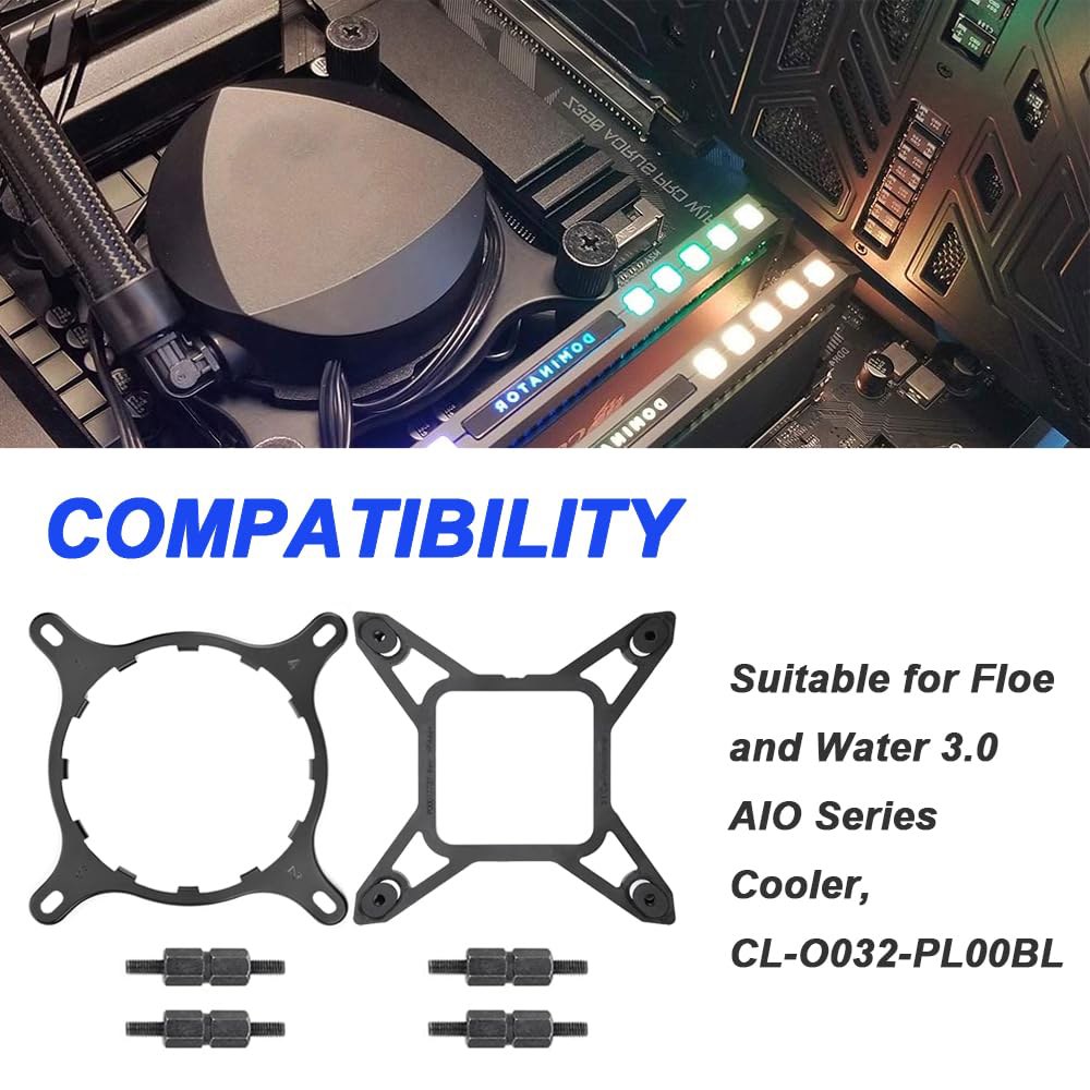NZXT 크라켄 Z73 Z X AIO 쿨러, 플로 및 워터 3.0 시리즈 쿨러용 DKARDU LGA 1700 브래킷 키트 업그레이드, CL-O032-PL00BL-A - 상세 이미지 3