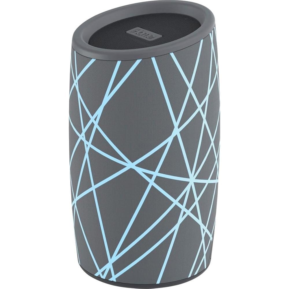 iHome IBT77 휴대용 블루투스 스피커, 원단 포함(그레이 스피커폰 및 방지 포함/라이트 스플래시 블루) - 상품 이미지