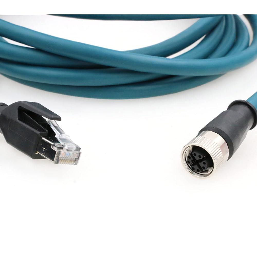 SZRMCC M12 X-Code 8핀 암 네트워크 RJ45 이더넷 방수 카메라 차폐 케이블 높은 - 센서용 자동화 유연성 Cat6A (1m) 산업용 기가비트 커넥터 30cm - 상세 이미지 3