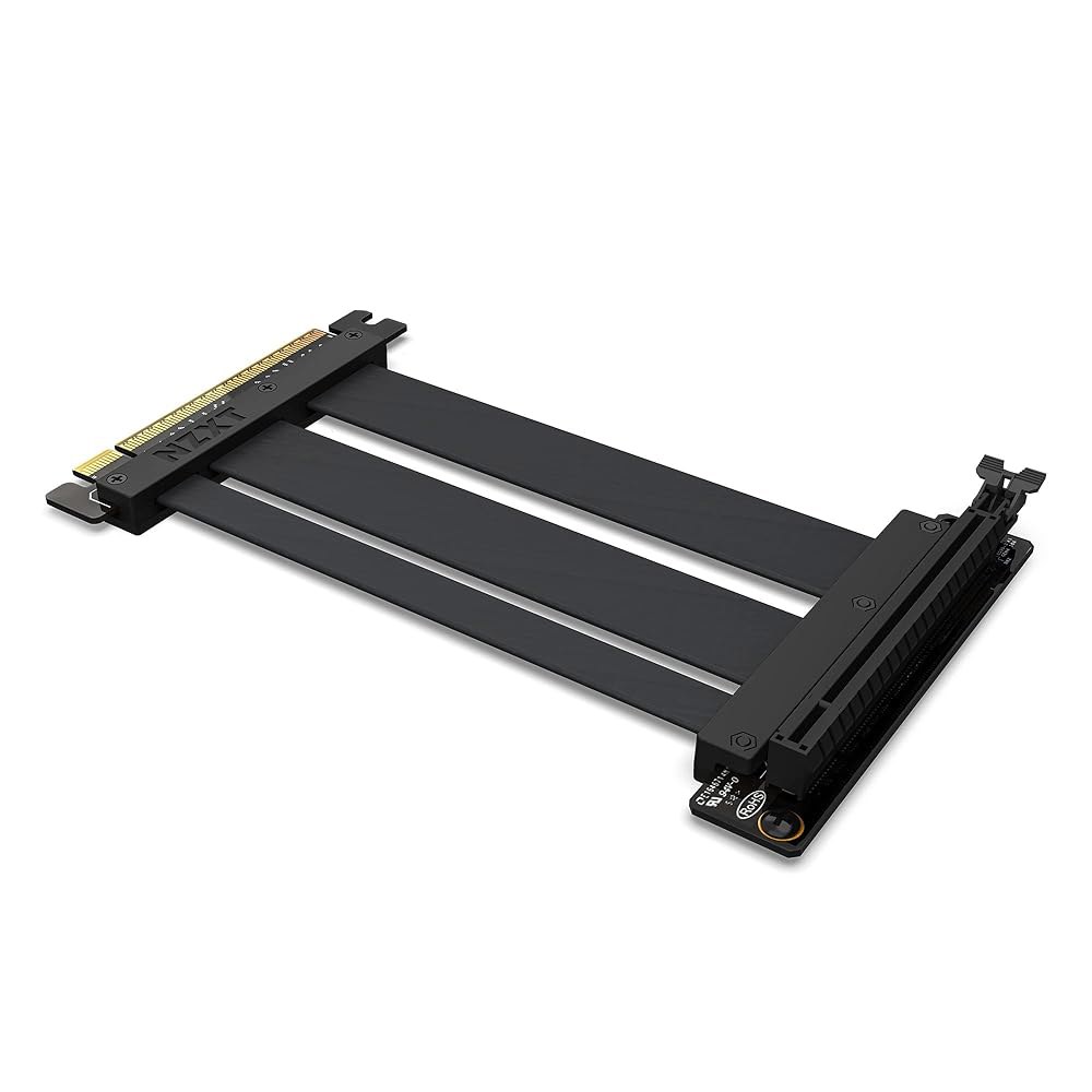 NZXT PCIe 4.0x16 라이저 케이블 - AB-RC200-B1 유연하고 차폐된 고속 성능 길이 200mm - 상품 이미지