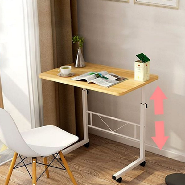다용도 높이 조절 테이블 바퀴형 이동식 사이드 테이블 노트북 침대