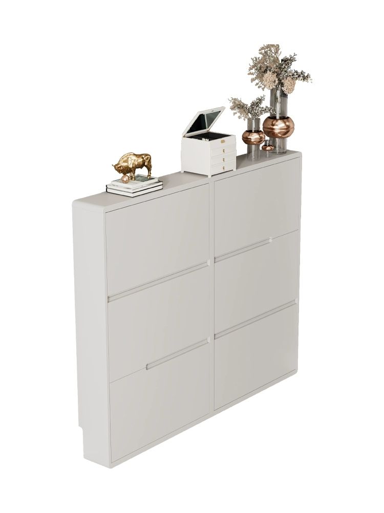 슬림 수납형 현관 초박형 기숙사 출입구 원룸 조립식 화이트 6단 100길이x18두께x107cm 조립식 - 상세 이미지 5