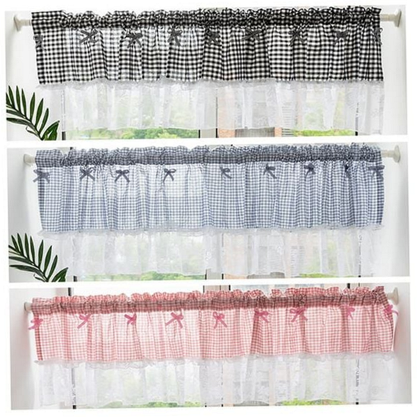 주방용 주방 가림막 커튼 인테리어 미니 레이스 커튼 공간 분리