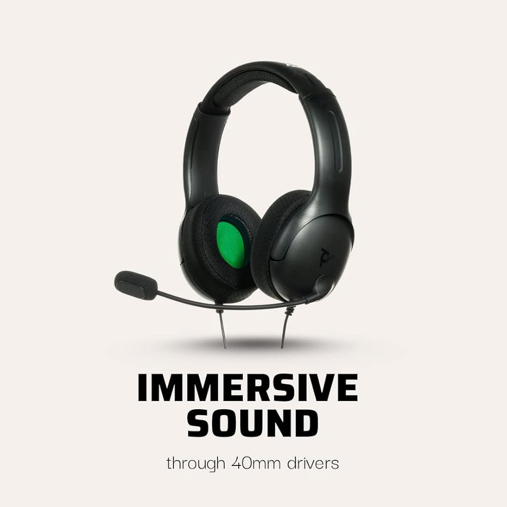 PDP 게이밍 LVL40 스테레오 헤드셋 잭 블랙 노이즈 마이크 헤드폰 3.5mm 캔슬링 온이어 Electric Carbon - 상세 이미지 2