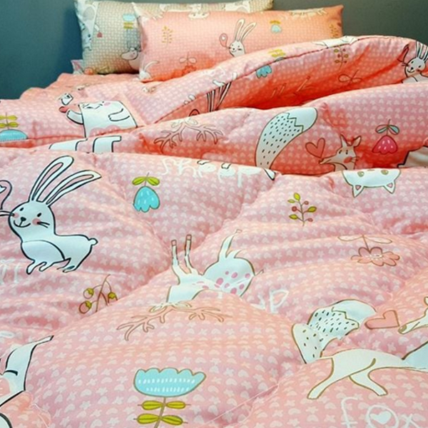 사계절 싱글 차렵 이불 동물 차렵 이불 간절기 가을 침대