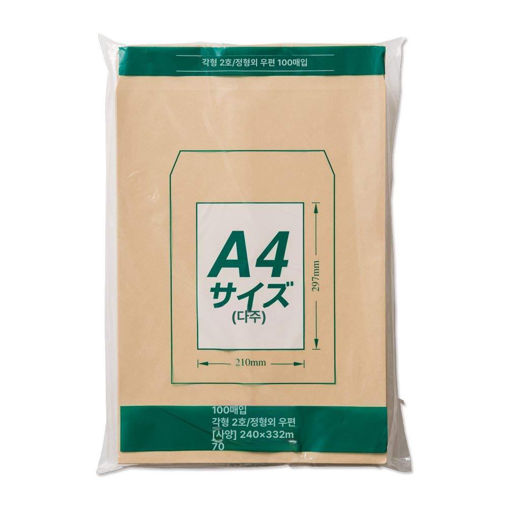종이 회사 행정 우편 사무용 중각 대봉투 서류 크라프트 표준 70g - 상품 이미지