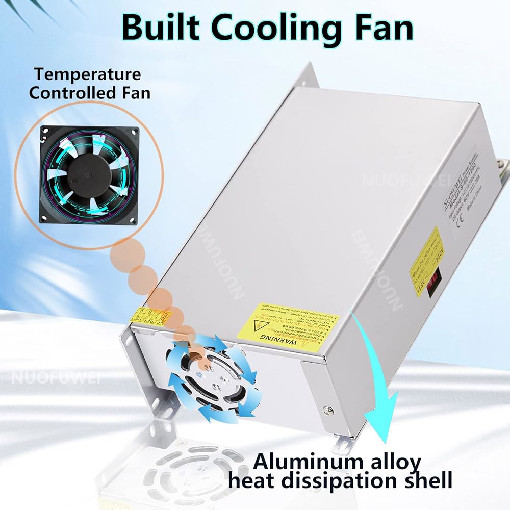 100A 1200W 스위칭 전원 공급 기타 변압기 어댑터 및 AC-DC 12V 110V/220V 스테레오 자동차 PSU 산업용 SMPS LED 카메라 펌프 장치 컨버터 12볼트 - 상세 이미지 2