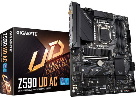 GIGABYTE [해외]기가바이트 Z590 UD AC(LGA 1200/ 인텔 Z590/ ATX/ 트리플 M.2/ PCIe 4.0/ USB 3.2 2세대/ 무선-AC/ 2.5GbE LAN/ 마더보드