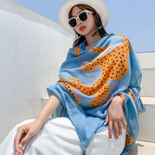 얇은 여성 사각 스카프 프린트 여성 스카프 숄 데일리 가을 - 상품 이미지