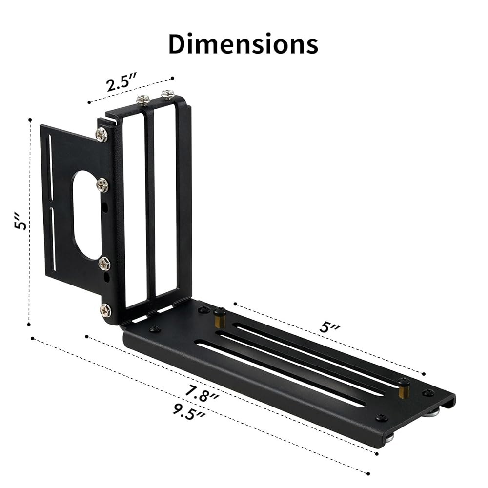 수직 GPU 마운트 브래킷 키트, 3 슬롯 PCIE 5.0 그래픽 카드 홀더 장착, eGPU 도크, 외부 도킹 스테이션, 라이저 케이블 포함 불가 - 상세 이미지 2