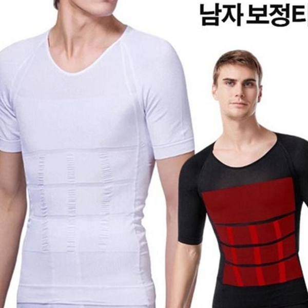 압박 남성용 보정 티셔츠 상체 남자 보정 속옷 - 상품 이미지