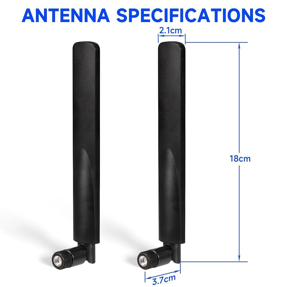 Superbat RP SMA 안테나 지향성 비디오 라우터 감시 모니터 무선 컴퓨터 Wi-Fi 데스크탑 카드 4팩 PCIe PC 보안 카메라 2-pack - 상세 이미지 3
