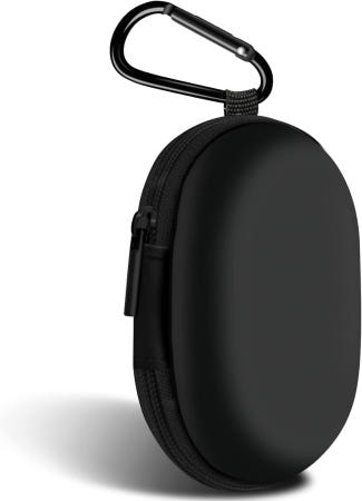 이어폰 이어버드 이어피스 SD 메모리 카드 카메라 칩 블랙1용 카라비너가 포함된 Woyinger Oval 케이스 휴대용 EVA 보관 가방 휴대폰 액세서리 A5-Oval-Black