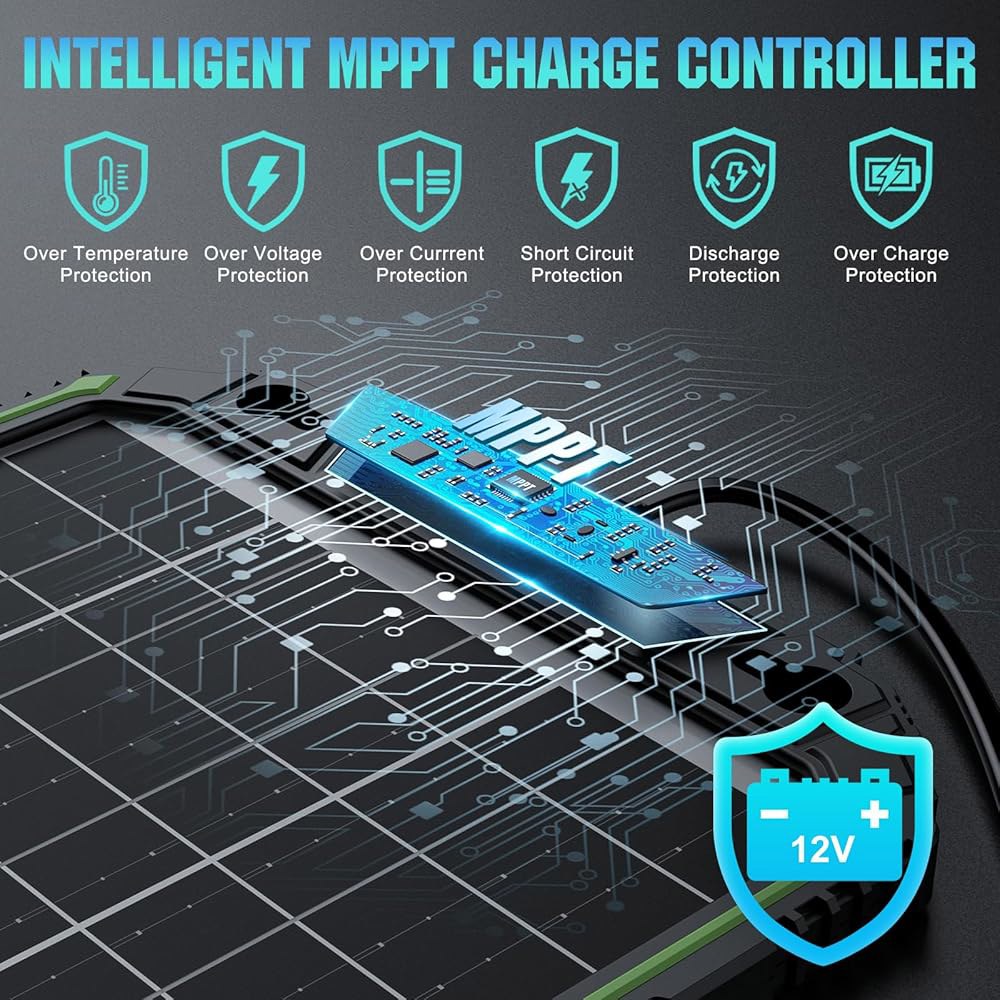 Sun Energyise 15W 12V 태양광 배터리 충전기 및 유지보수 프로, 스마트 MPPT 충전 컨트롤러 내장, 자동차 오토 보트 RV 해상 트레일러 캠퍼용 방수 12볼트 - 상세 이미지 3