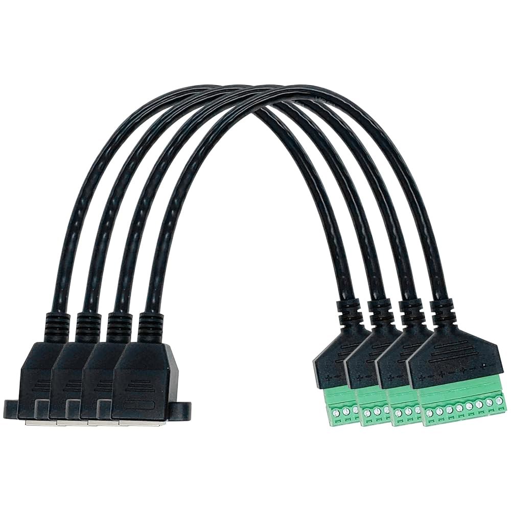 Teansic 4피스 0.3m(1피트) RJ45 암 터미널 Cat5 커넥터, 네트워크 이더넷 코드(암) 8핀 익스텐더 - 연장 CCTV UTP 어댑터 Cat6 DVR 플러그 AV - 상품 이미지