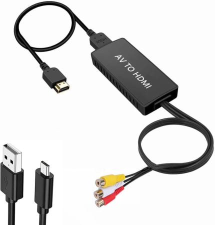 [해외]BD&M RCA-HDMI 변환기 AV-HDMI 1080P RCA 복합 CVBS 비디오 오디오 어댑터 TV/PC/ PS3/ STB/Xbox VHS/VCR/Blue-Ray DV