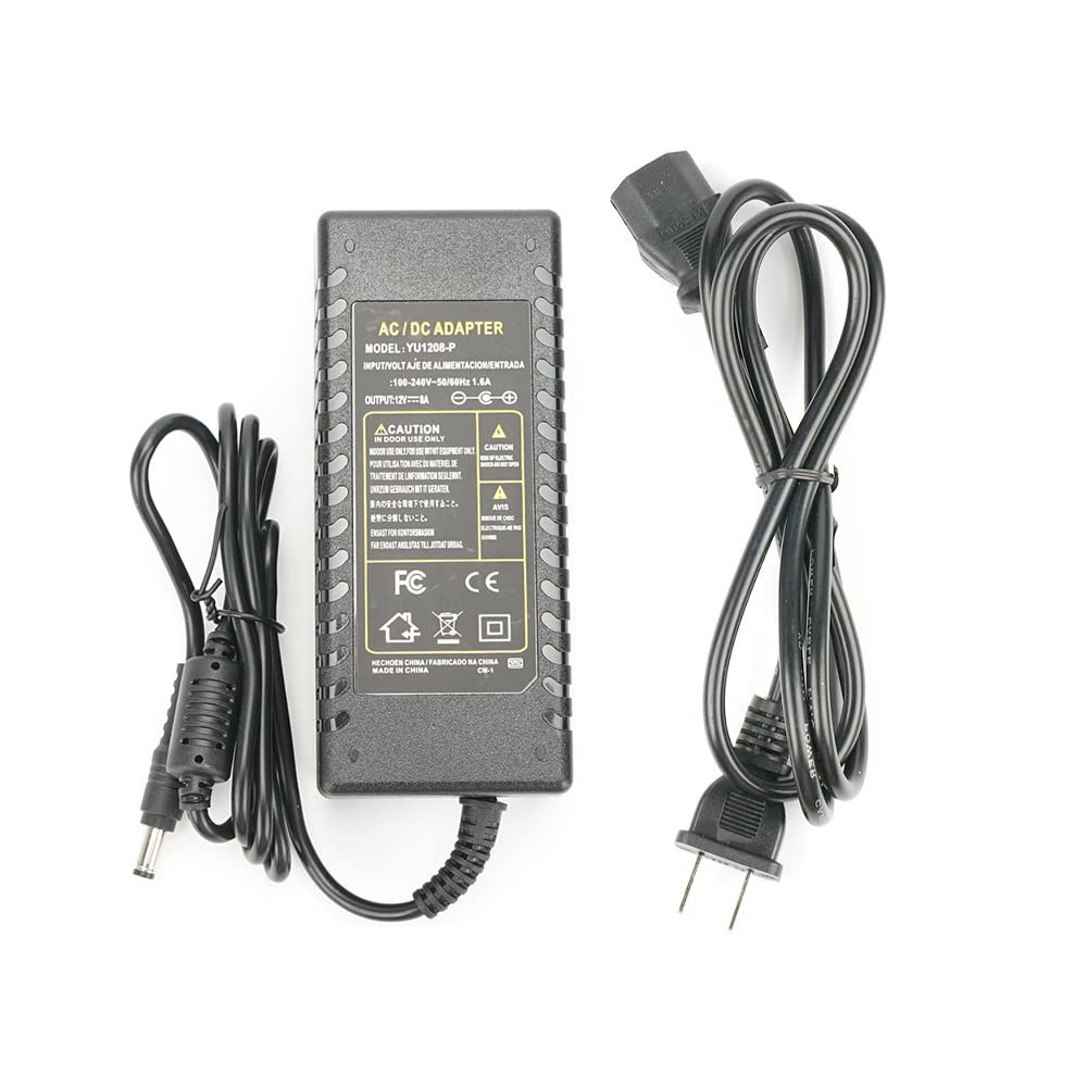 8A 전원 공급 어댑터, AC100-240V DC 스트립 고양이, 보안 라우터, LED 조명, 포함 출력 잭 ADSL 변압기, 무선 카메라용 to 컨버터 DC12V 5.5x2.5m - 상품 이미지
