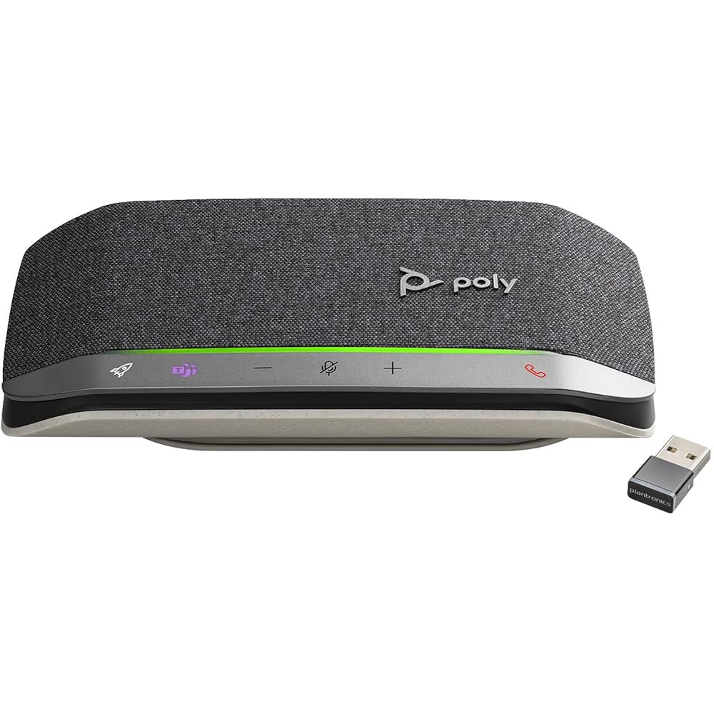 POLY - Sync 20+ USB-A 줌 팀과 (Plantronics) 개인용 동글 블루투스 스피커폰 등, 통해 함께 연결 블루투스-PC/맥을 스마트폰에 작동(인증), 스마트 - 상품 이미지