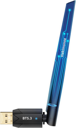 SHEN ZHEN XIN HUA TIAN TECHNOLOGY CO .  LTD [해외]Hakimonoe 장거리 USB Bluetooth 5.3 PC용 어댑터 노트북 데스크톱 컴퓨터용 무선 동글 강화 안테나 Windows 11 10 8.1 7 Linux Pai