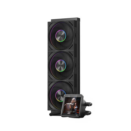 [해외]PCCOOLER CPU 쿨러 AIO 3.4인치 IPS 디스플레이 360mm ARGB 수냉식 고성능 F7 X120 모듈형 팬 AM4/AM5 DT360 ARGB Display